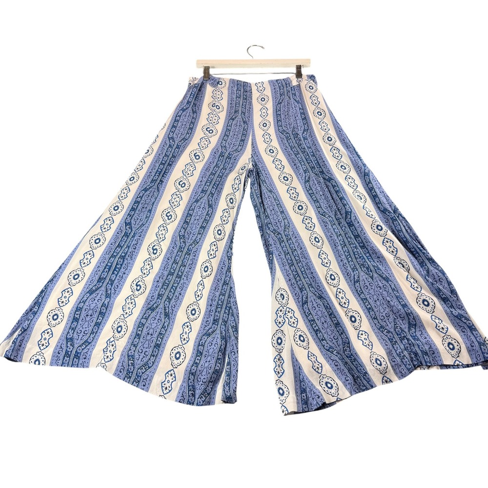 Ett Twa by Anthropologie Manon Stripe Wide Leg Culottes Pants Size 12 Flowy